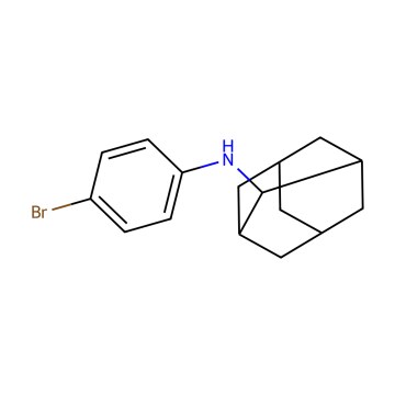 Bromantan – strukturní vzorec C16H20BrN