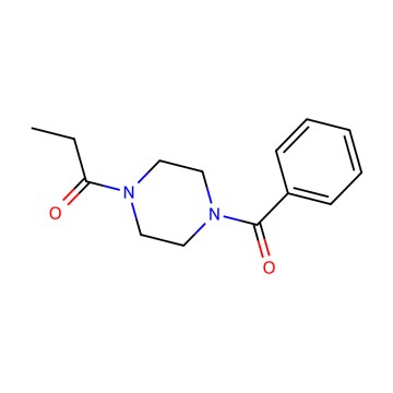 Sunifiram – strukturní vzorec C14H18N2O2